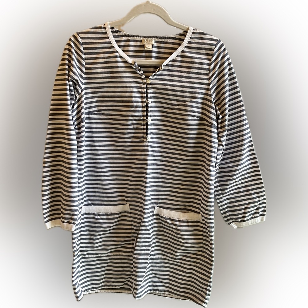Resortwear Preppy Swim Coverup Beach Poolside Euro-Summer Stripes Small